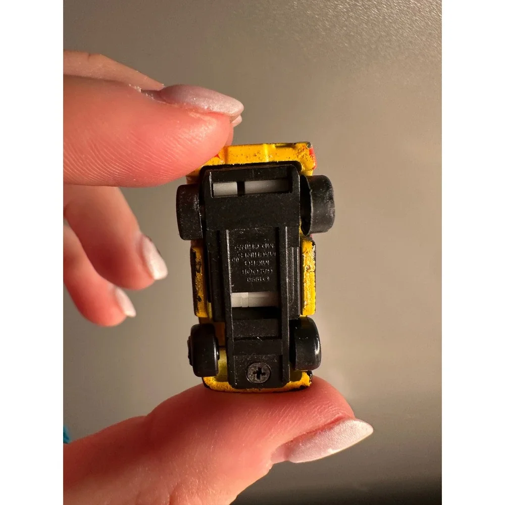 Small Micro Machine Race Car F-40 Yellow & Black # 2 (Snap Back) A Pull Back Toy